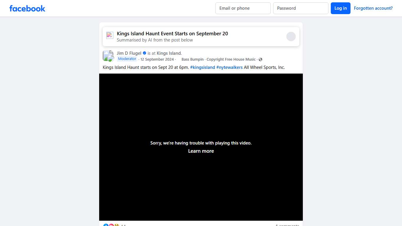 Kings Island Season Pass Holders Kings Island Haunt starts on Sept 20 at 6pm Facebook
